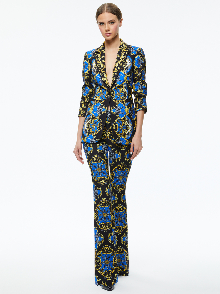 BREANN FITTED BLAZER + TEENY FIT FLARE BOOTCUT PANT - 