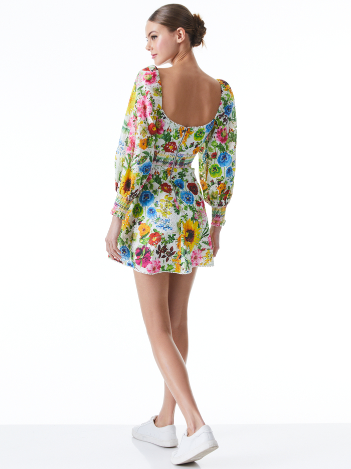CRAWFORD SWEETHEART MINI DRESS - SUNDAY STROLL/MULTI image 1 - Alice And Olivia