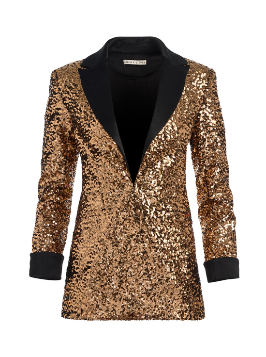 GOLD/BLACK-JUSTIN SEQUIN BLAZER