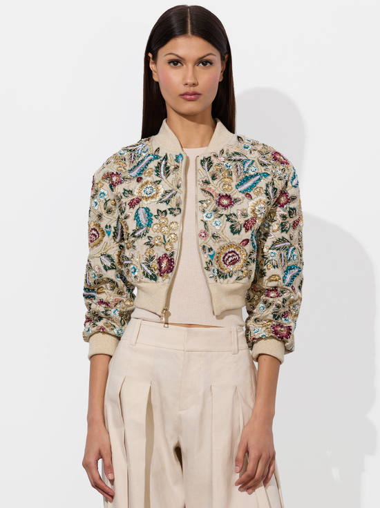 BISCOTTI/MULTI-ODIE EMBELLISHED BOMBER