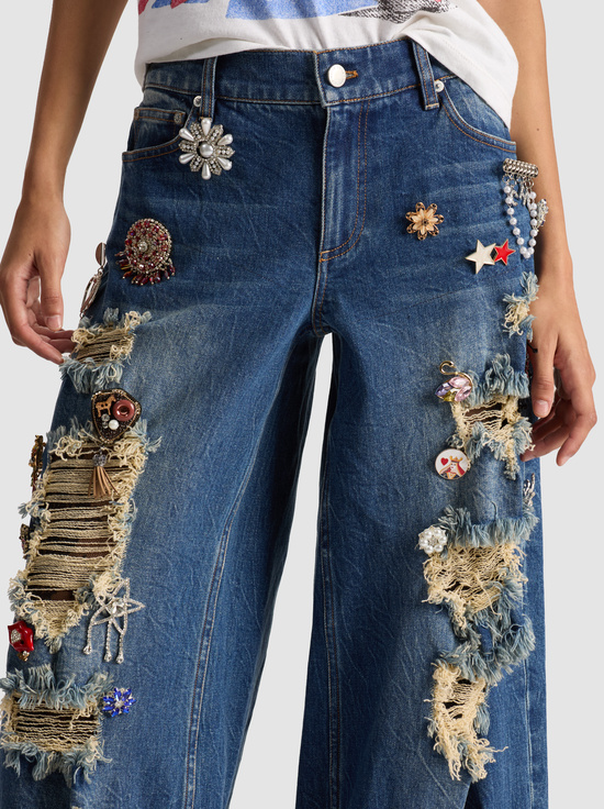 CAMBRIA VINTAGE-HARPER EMBELLISHED BAGGY JEAN
