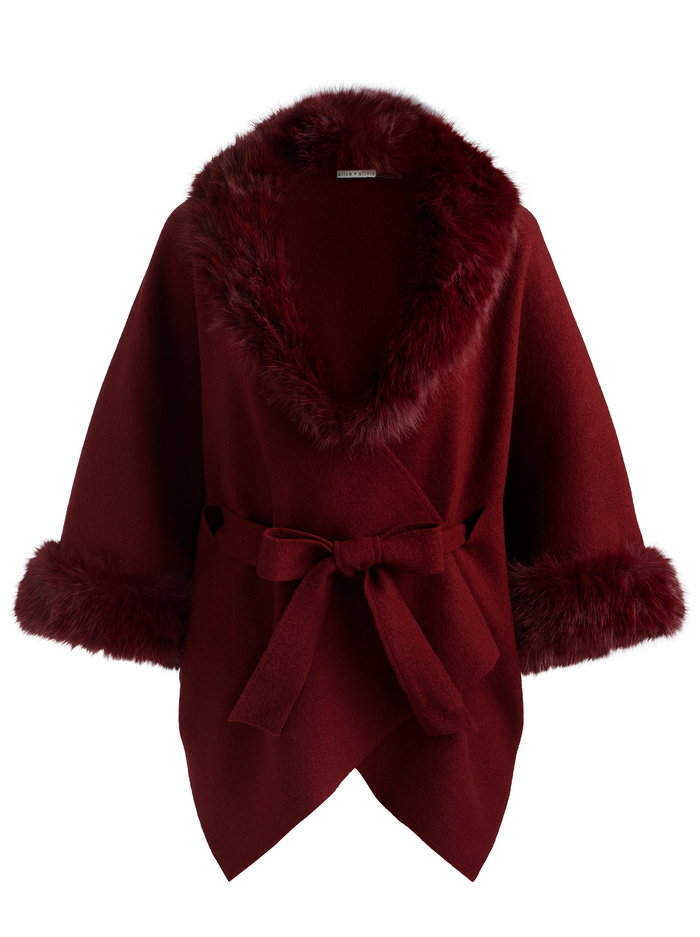 JOANNE SWEATER COAT - OXBLOOD image 5 - Alice And Olivia
