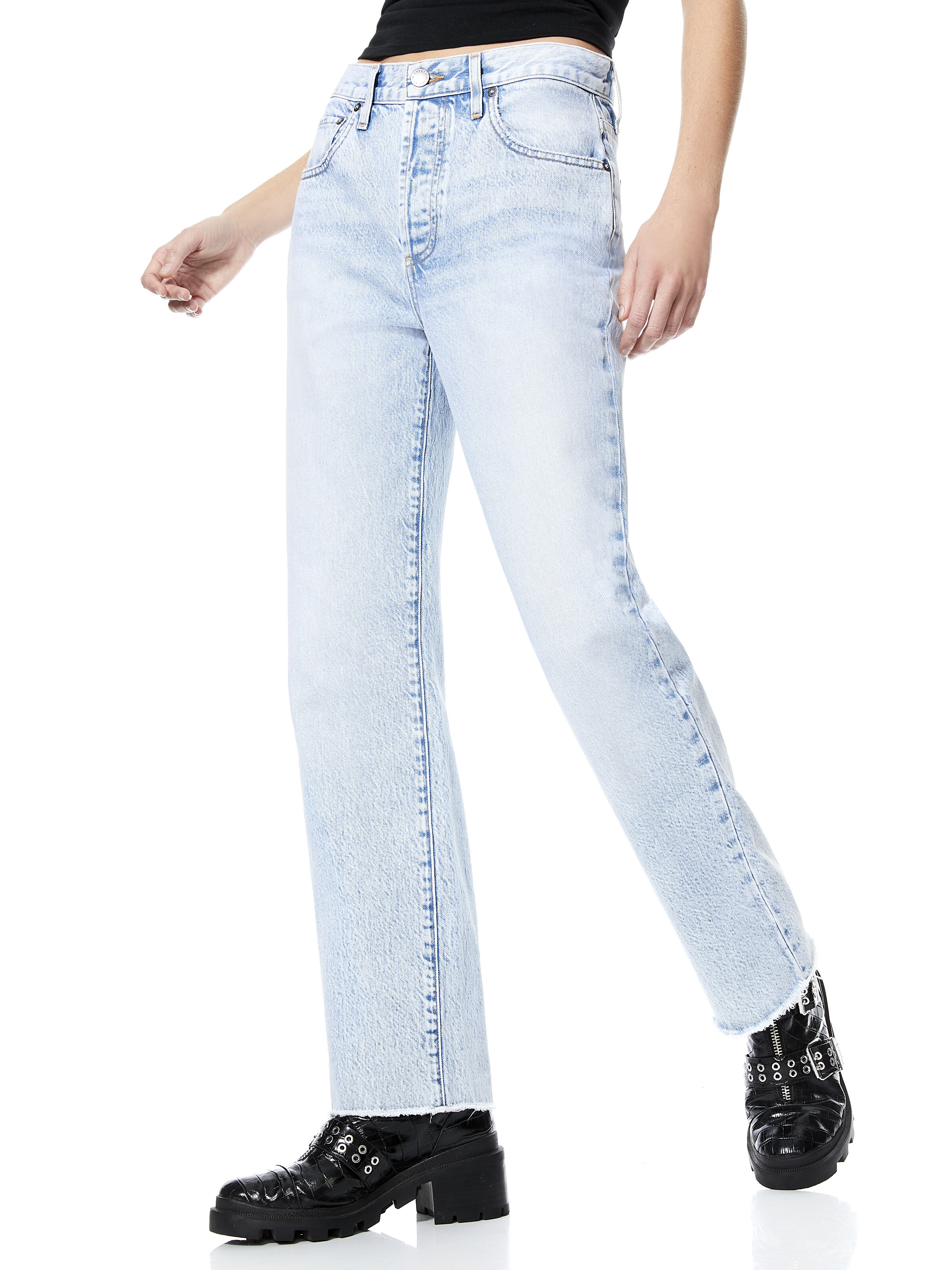 alice and olivia bell bottom jeans