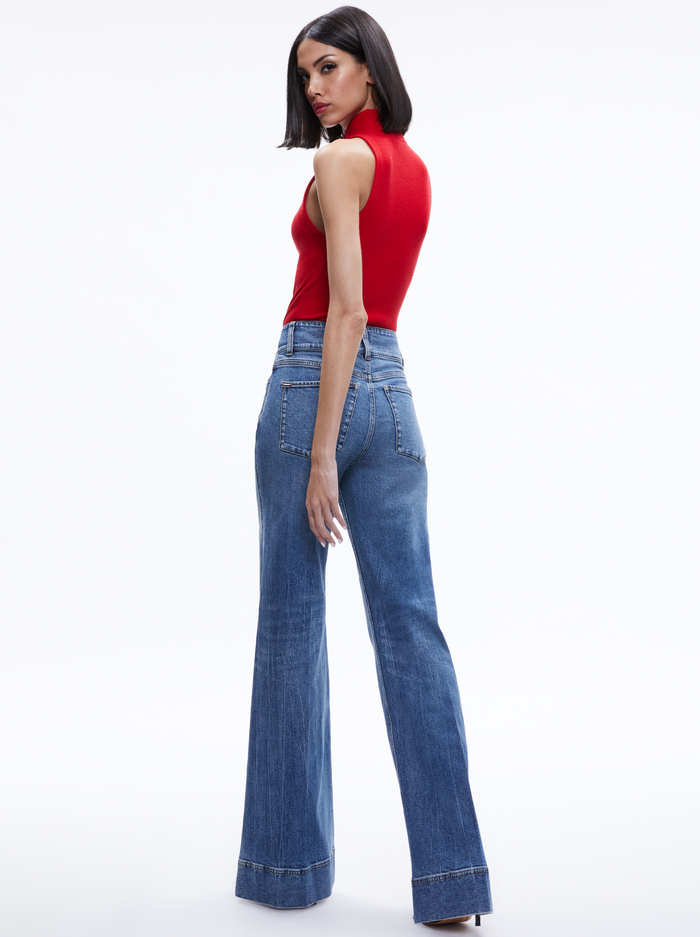 DARCEY TURTLENECK SWEATER TANK - PERFECT RUBY image 1 - Alice And Olivia