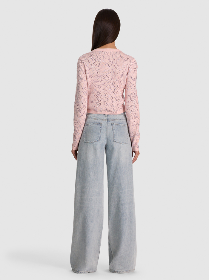 CARSON EMBELLISHED CARDIGAN - ENGLISH ROSE image 2 - ALICE + OLIVIA