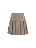 EMILIE PLEATED MINI SKIRT - AFTERGLOW PLAID