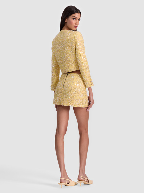 BUTTER-ECENIA EMBELLISHED TWEED MINI SKIRT