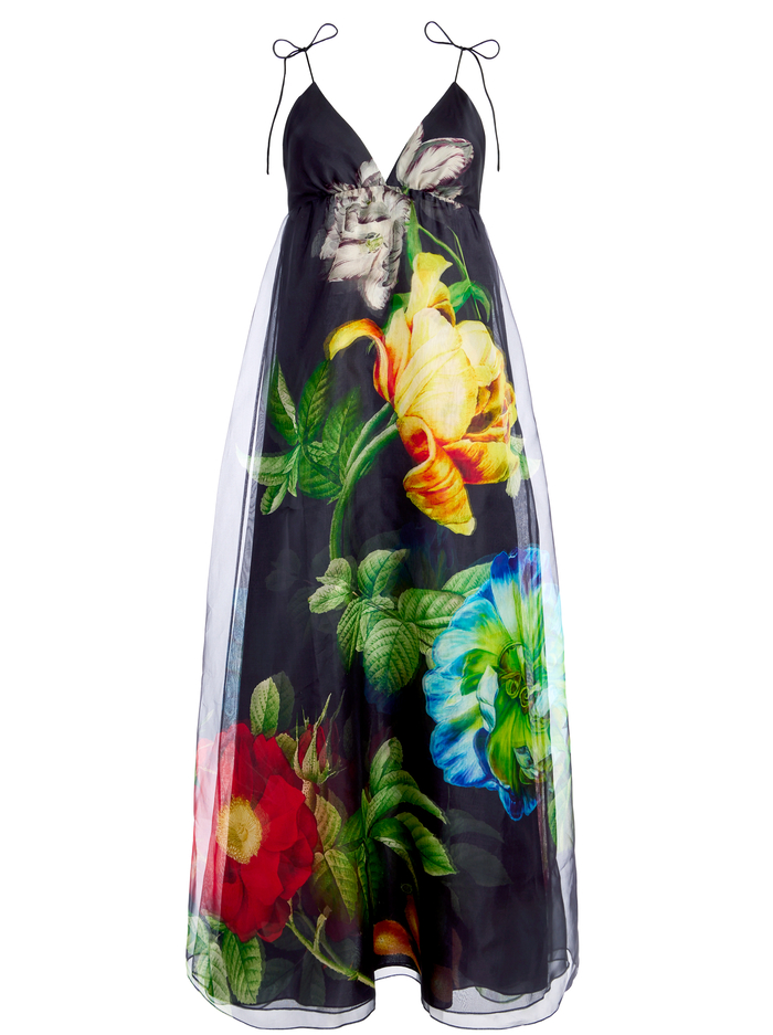MASSIE TIE STRAP PRINTED GOWN - ATRIUM FLORAL image 3 - Alice And Olivia