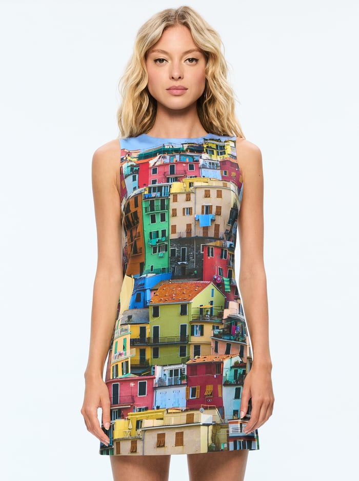 CLYDE MINI DRESS - ITALIAN LANDSCAPE image 3 - Alice And Olivia