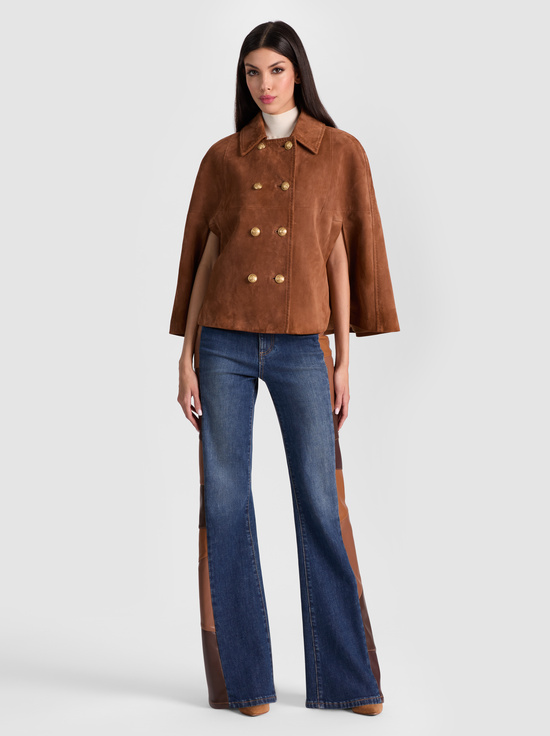 CAMEL-REYNALDA SUEDE MINI CAPE