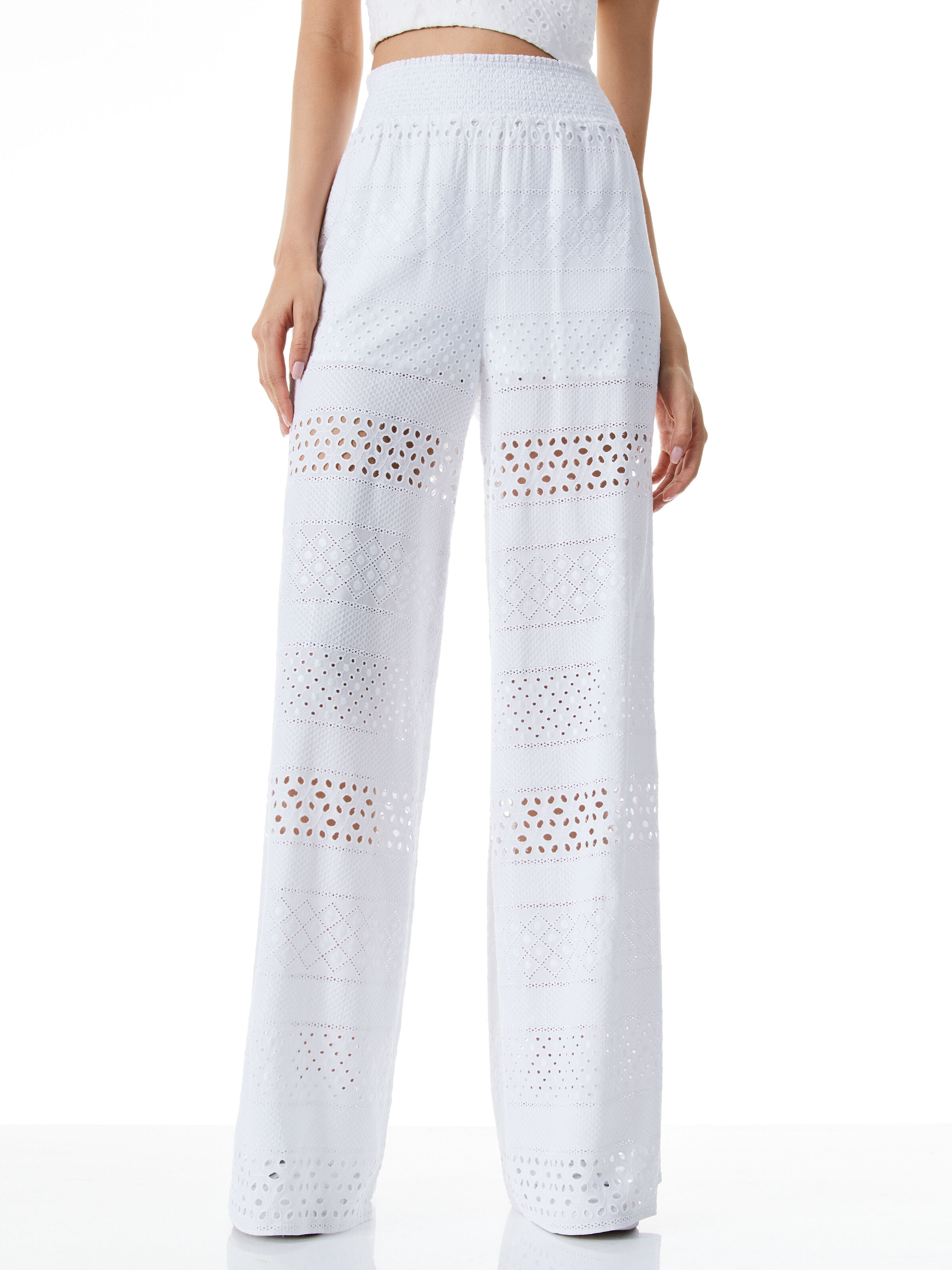 Alice and olivia white cheap pants