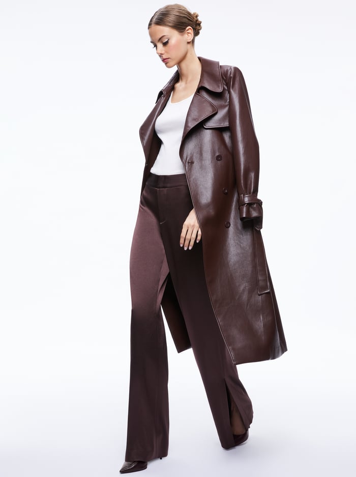 JC WIDE LEG SIDE SLIT PANT - TOFFEE image 6 - Alice And Olivia