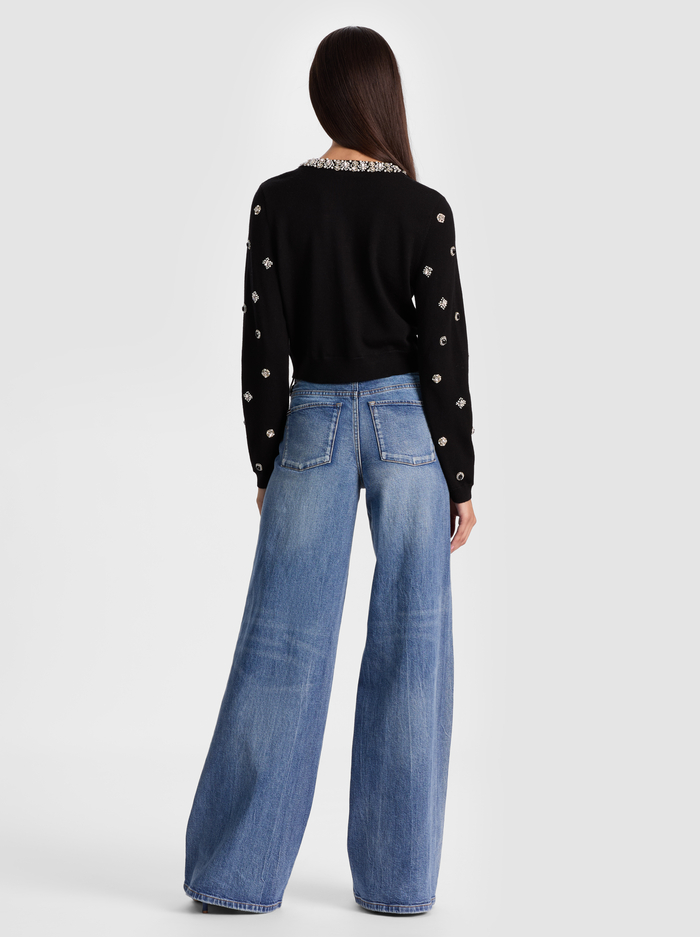 DOLLIE EMBELLISHED CARDIGAN - BLACK image 2 - Alice And Olivia