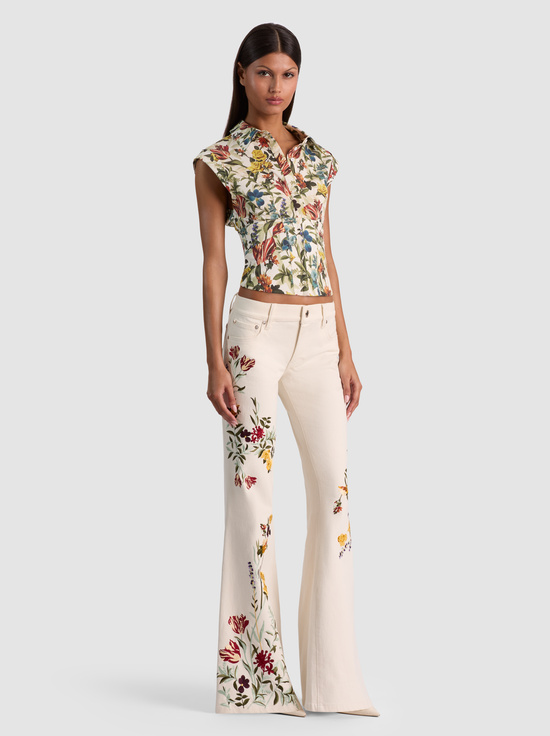 VANILLA MULTI-EMRYN EMBROIDERED JEAN