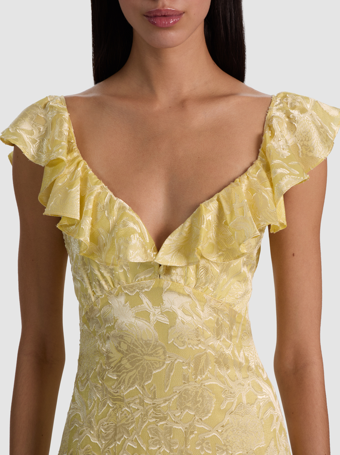 GEMMA MIDI DRESS - BUTTER image 1 - ALICE + OLIVIA