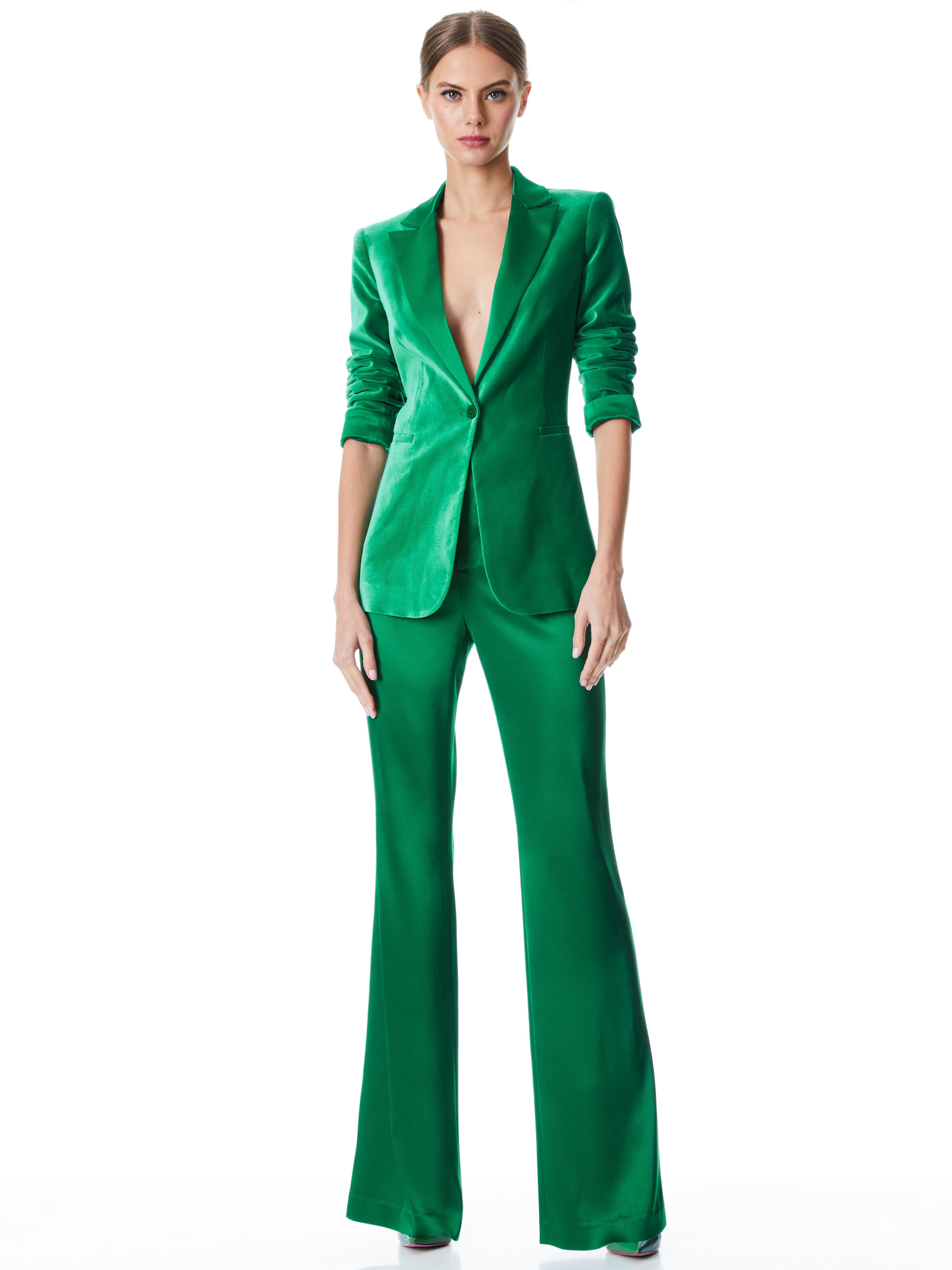 Alice and olivia sales macey velvet blazer