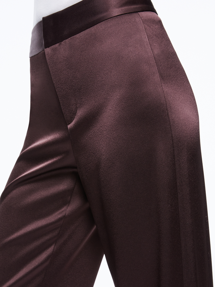 JC WIDE LEG SIDE SLIT PANT - TOFFEE image 3 - Alice And Olivia