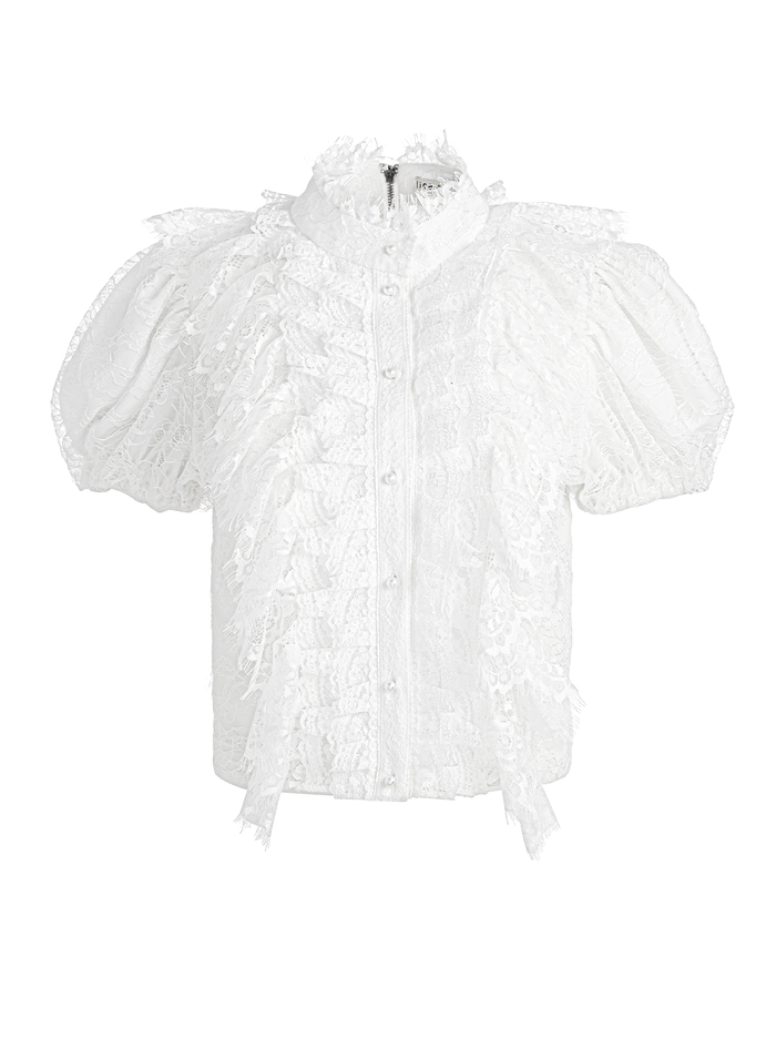 GERALDINE LACE TOP - OFF WHITE image 6 - Alice And Olivia