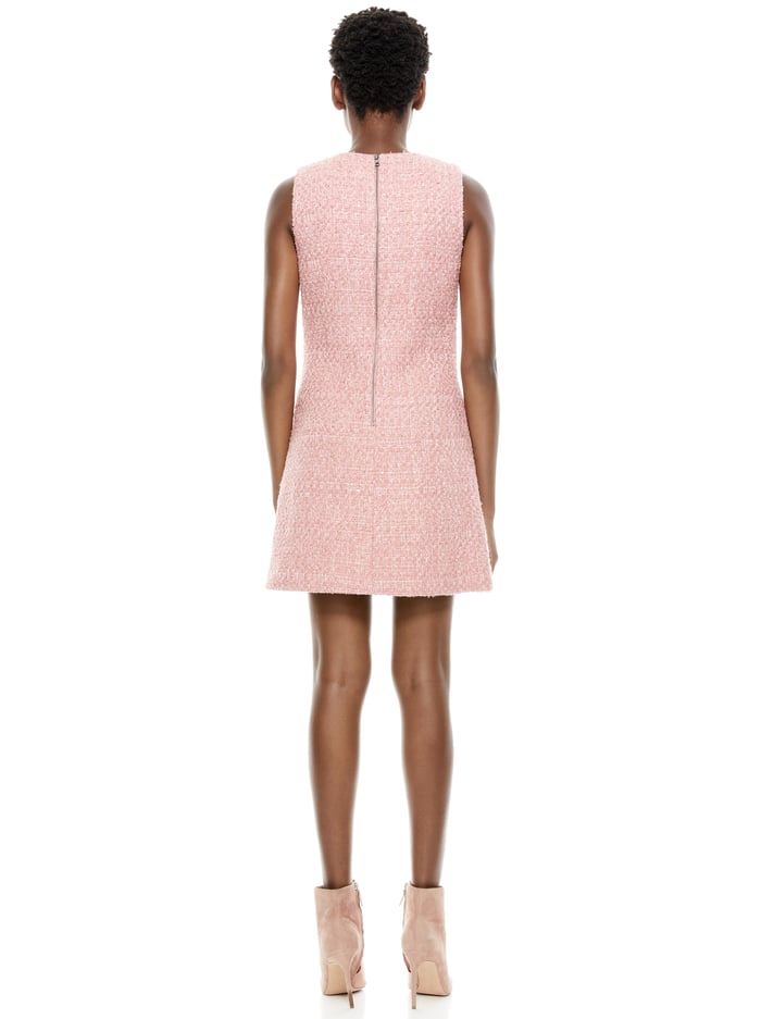 COLEY CREW NECK MINI DRESS - ROSE image 2 - ALICE + OLIVIA