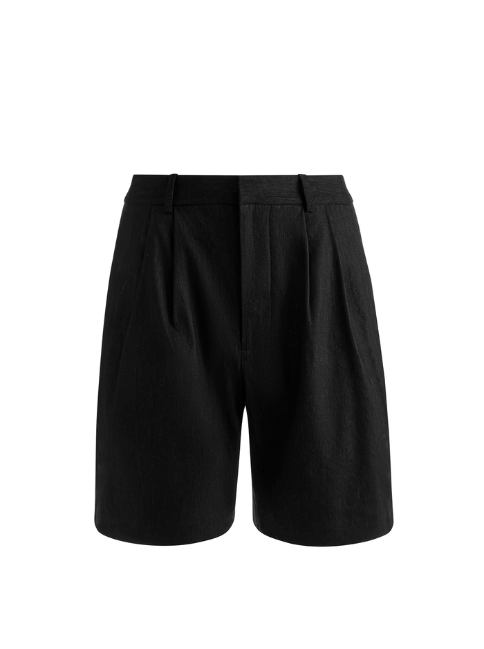 CONRY LINEN BERMUDA SHORT - BLACK image 5 - ALICE + OLIVIA