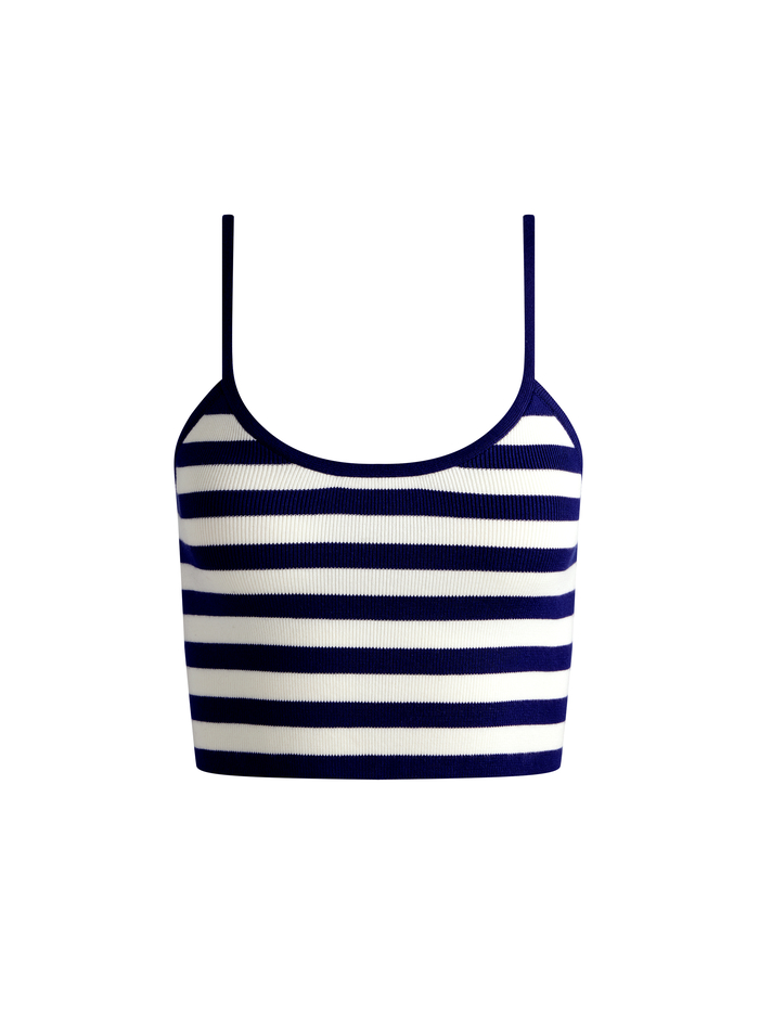 MAUDE STRIPED BRALETTE - INDIGO/SOFT WHITE image 5 - Alice And Olivia