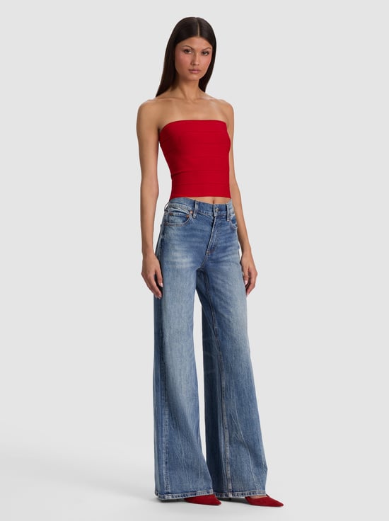 CHILI PEPPER-ALISON BANDAGE TUBE TOP