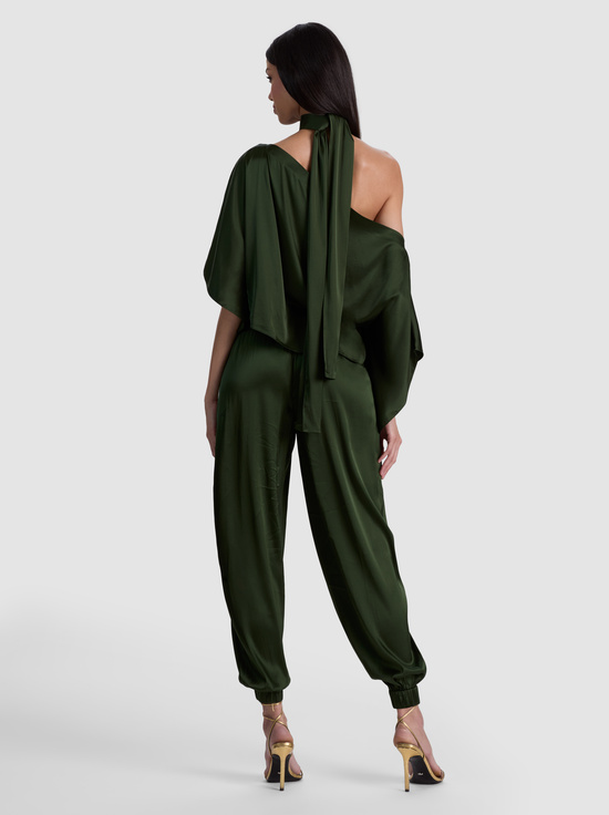 DARK FERN-RITA DRAPED TOP WITH SCARF