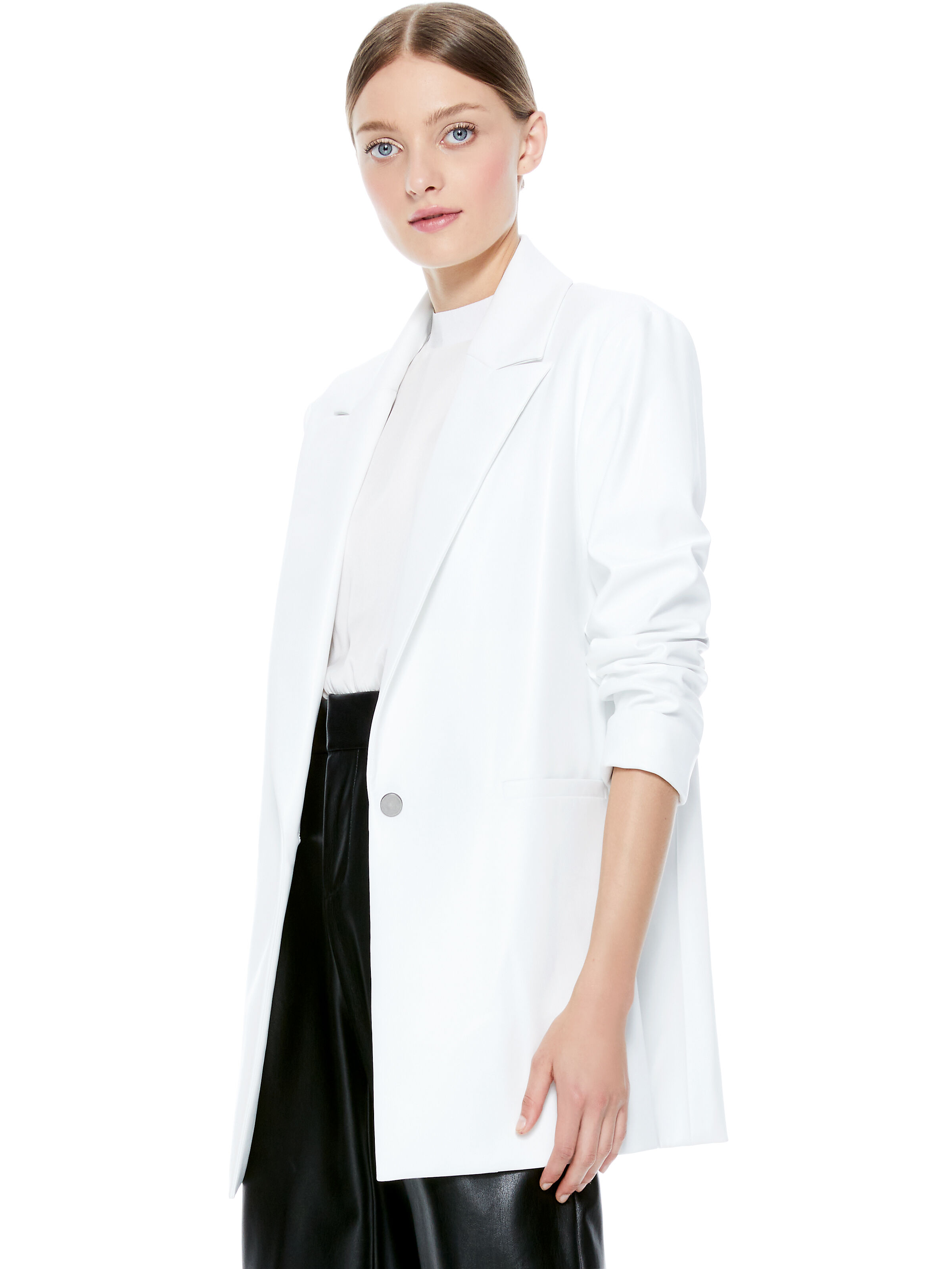 blazer off white blanche