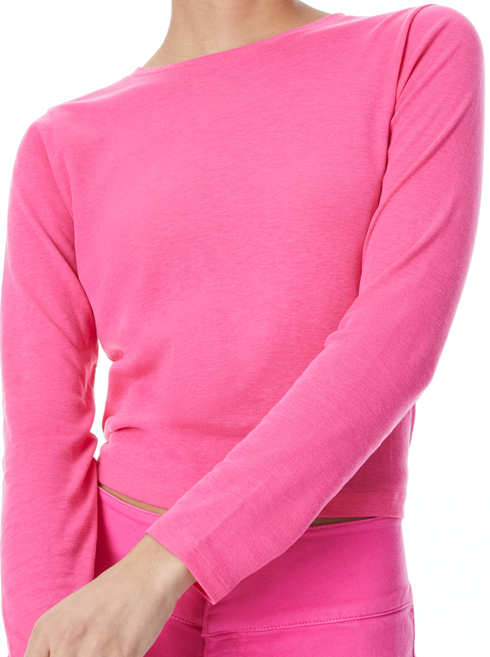 CINDY CROPPED TEE - CANDY image 3 - Alice And Olivia