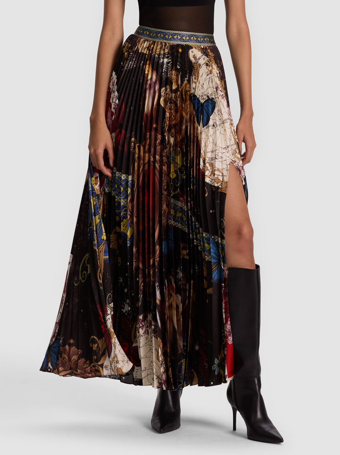 KATZ PLEATED MAXI SKIRT - MUSE - Alice And Olivia