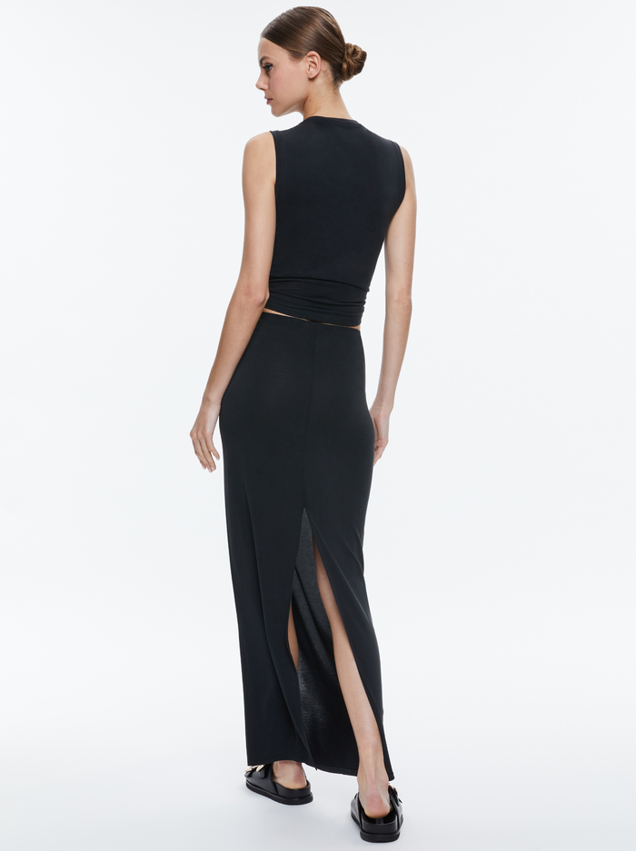 AGATHA LONG PENCIL SKIRT - BLACK image 3 - Alice And Olivia