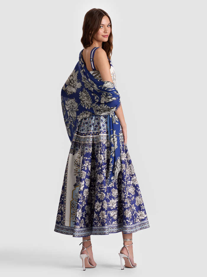 LOLA SCARF - BLOOMING WILD INDIGO image 2 - Alice And Olivia