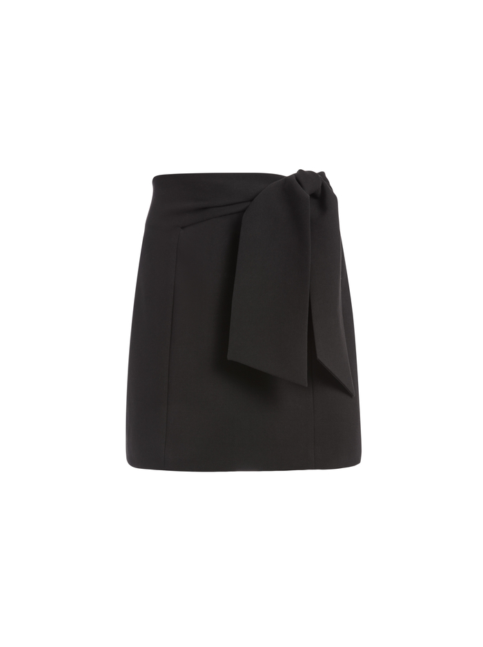 RIVA MINI SKIRT WITH TIE - BLACK image 5 - Alice And Olivia