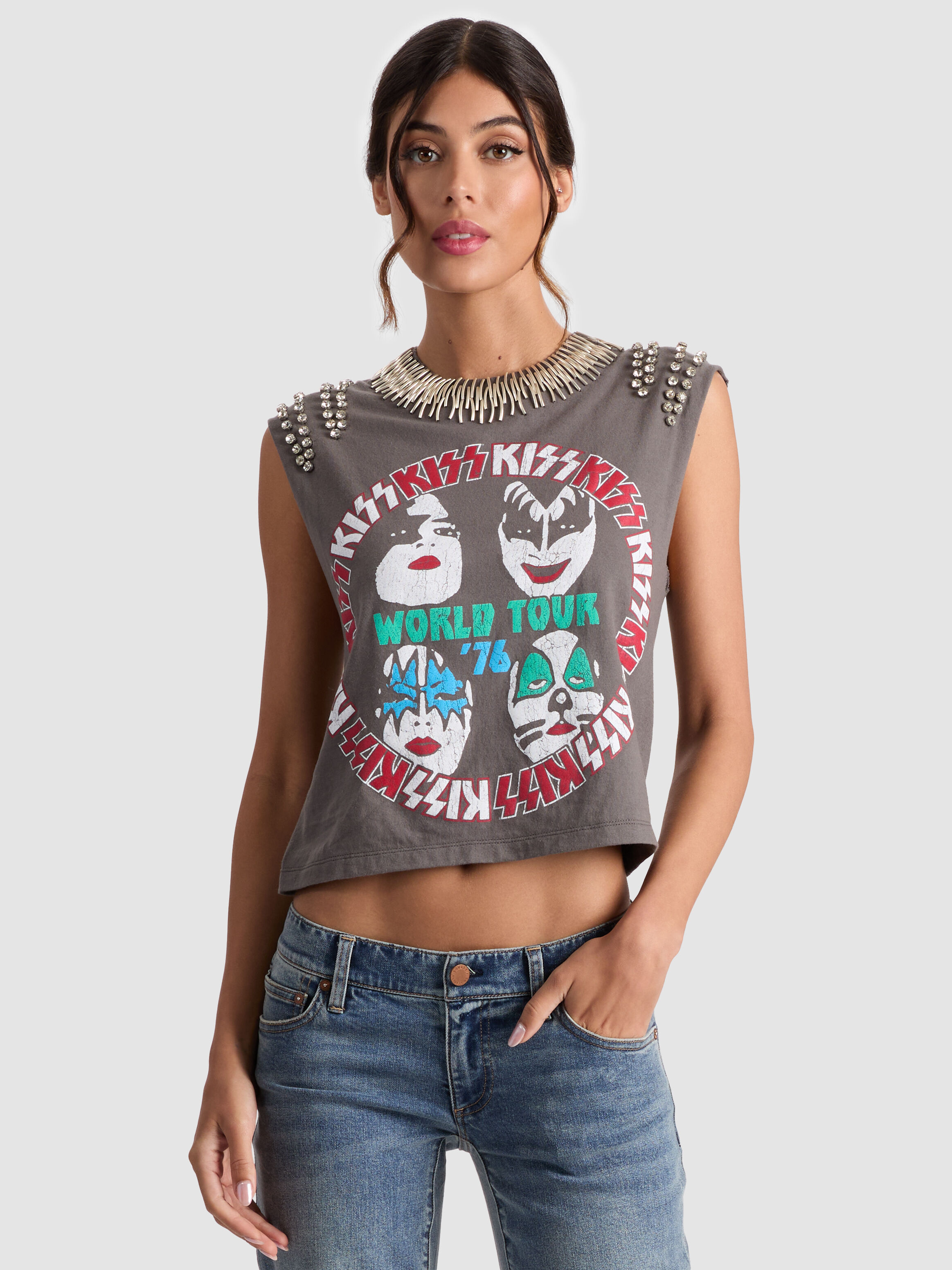 MICAH MUSCLE TANK in KISS WORLD TOUR | ALICE + OLIVIA