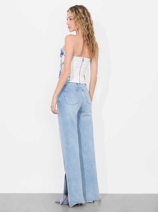 OFF WHITE MULTI-CECE EMBELLISHED TOP