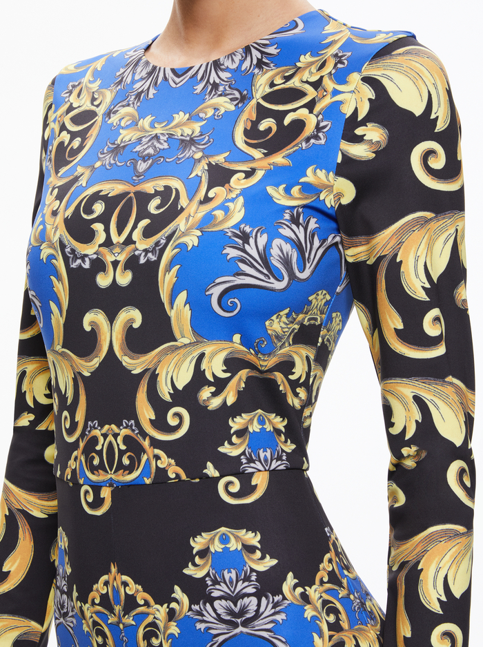 FREDDIE CREWNECK CATSUIT - REGAL ROMANCE SAPPHIRE image 3 - Alice And Olivia