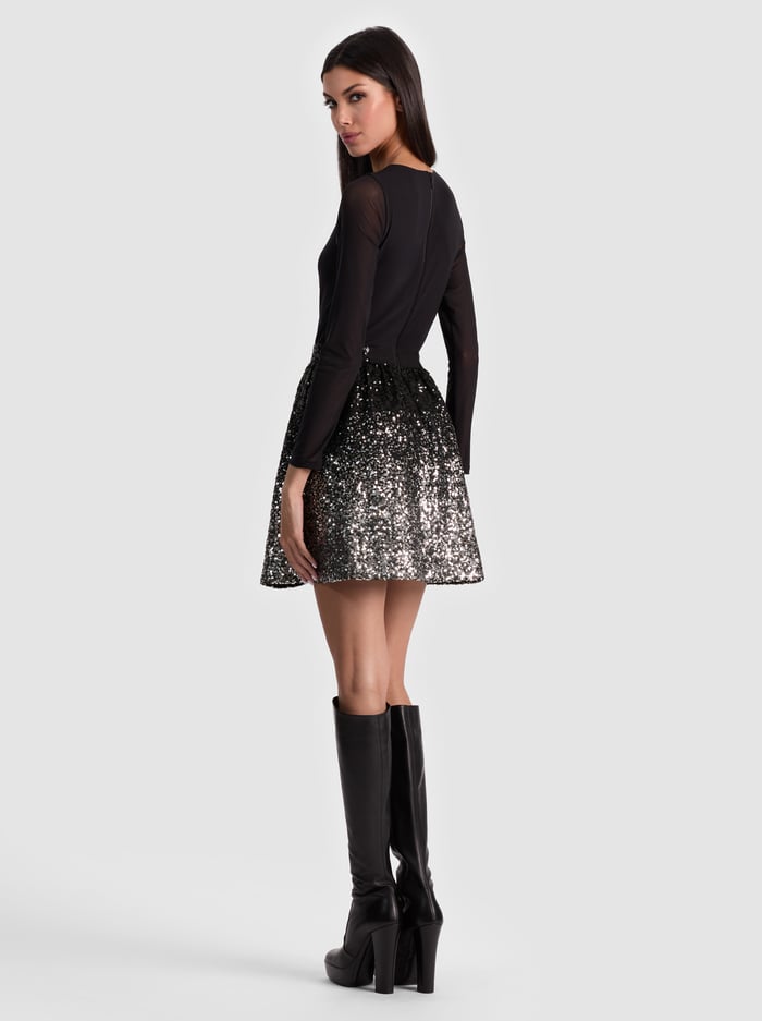CHARA EMBELLISHED MINI DRESS - BLACK/MULTI image 2 - Alice And Olivia