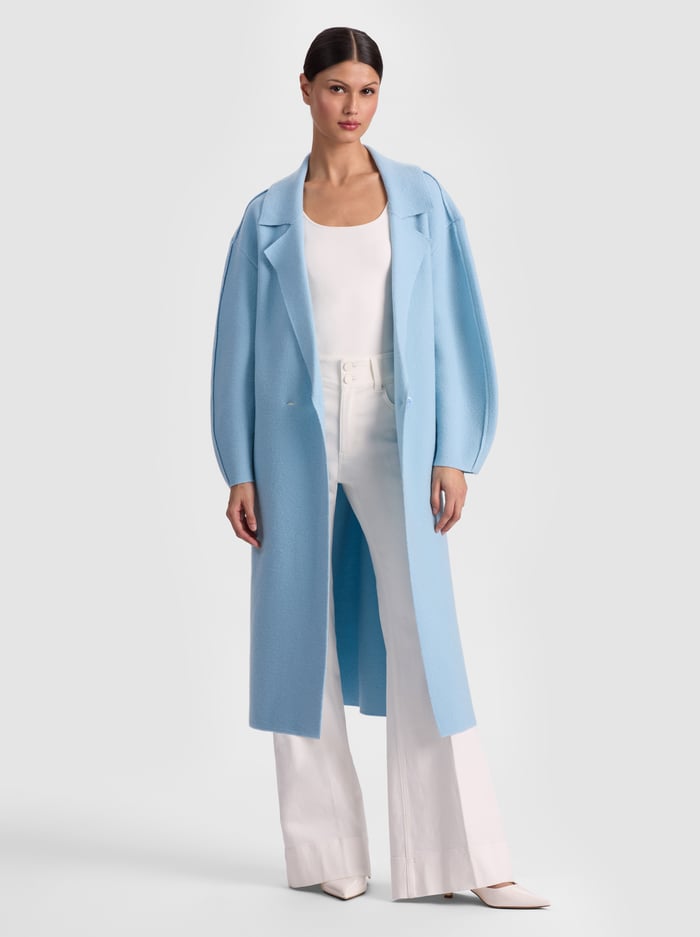 WAVERLY COCOON COAT - CAROLINA BLUE - ALICE + OLIVIA