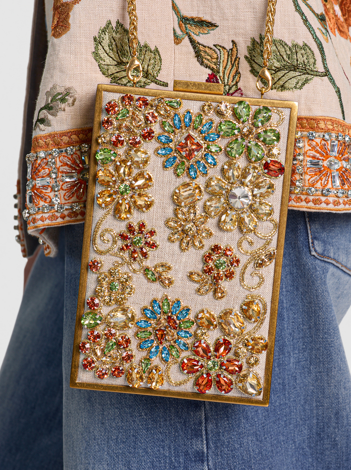 KAYLA EMBELLISHED CLUTCH - NATURAL/MULTI - ALICE + OLIVIA