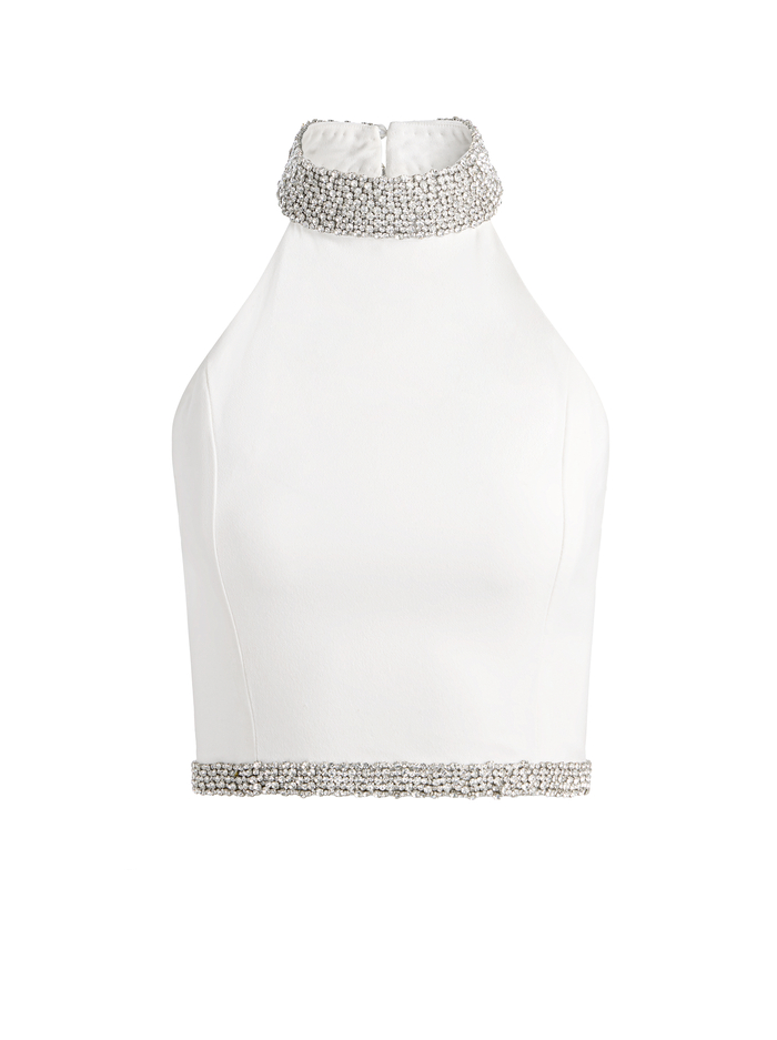 GATZ EMBELLISHED TOP - OFF WHITE image 5 - Alice And Olivia