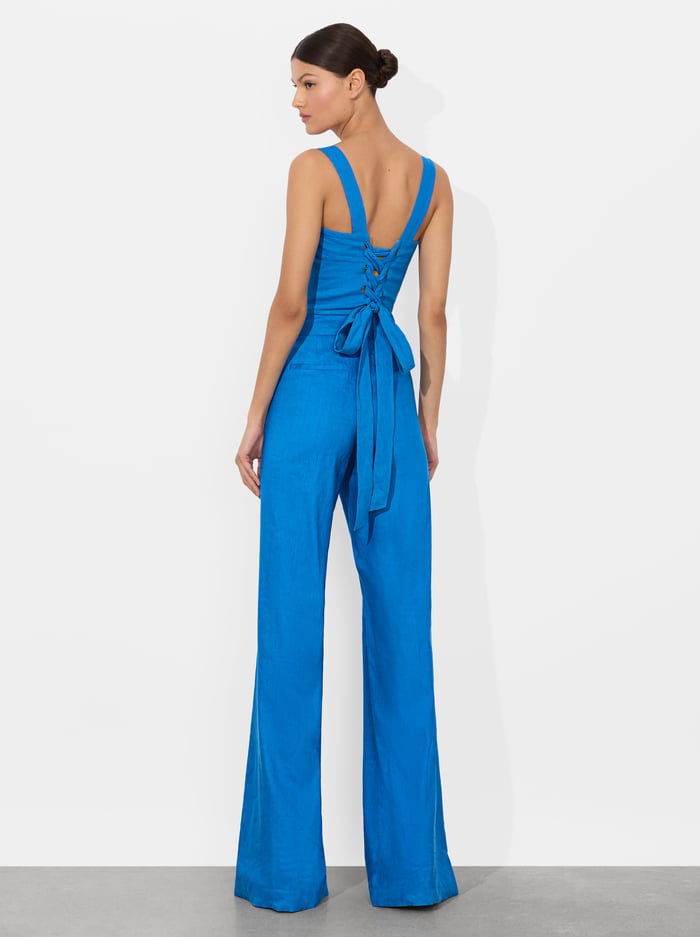 ERIC LINEN PANT - TRUE BLUE image 2 - Alice And Olivia