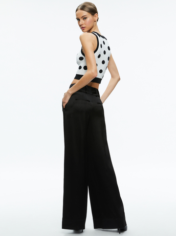 BLACK/SOFT WHITE-RYDEL CROPPED TANK