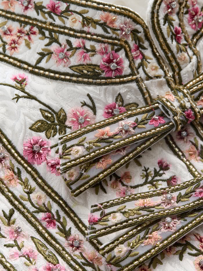 ILARIA EMBROIDERED JACKET - OFF WHITE/MULTI image 1 - ALICE + OLIVIA