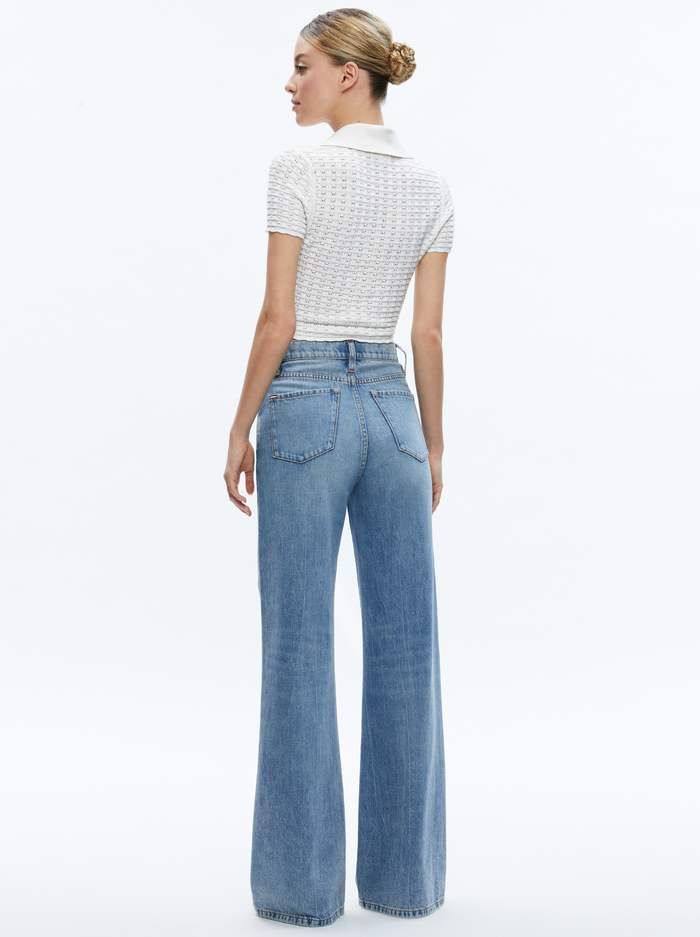 LINDA CROPPED POLO - SOFT WHITE image 2 - Alice And Olivia