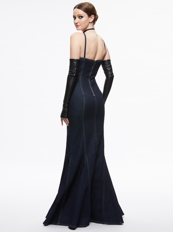 NATACHA GODET MAXI DENIM DRESS