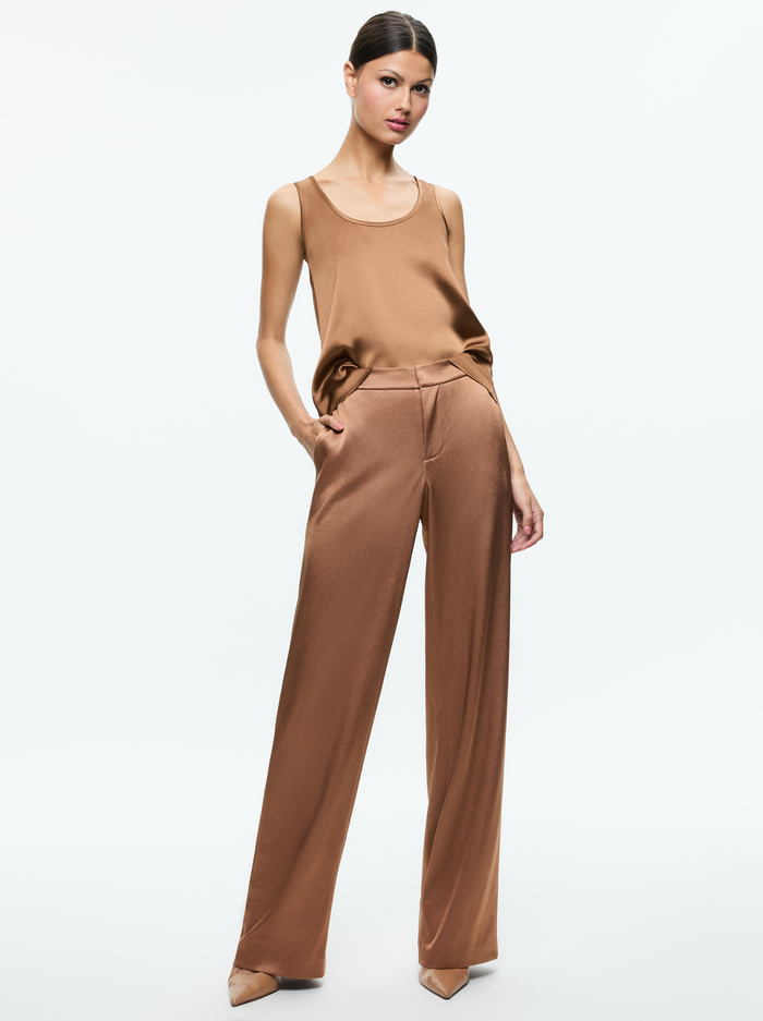 AVRIL BOXY TANK - CAMEL image 4 - Alice And Olivia