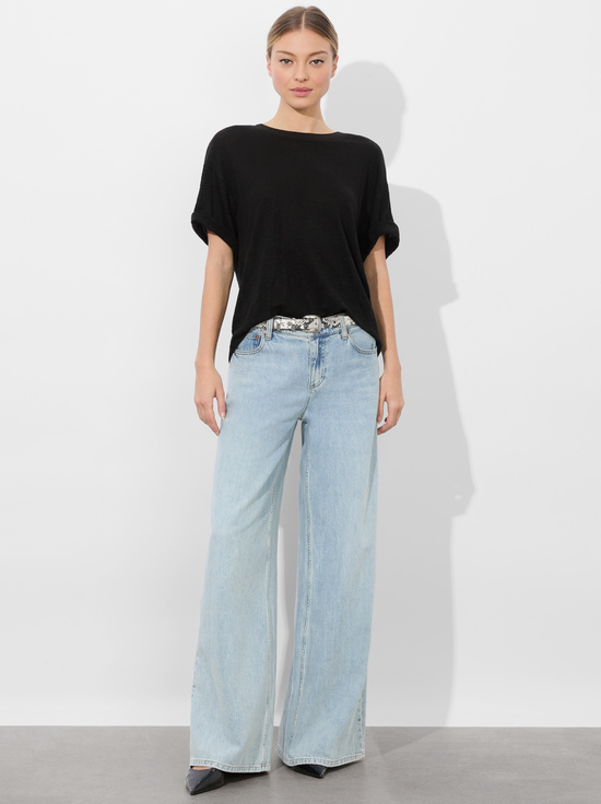 BLACK-EVAN OVERSIZED TEE