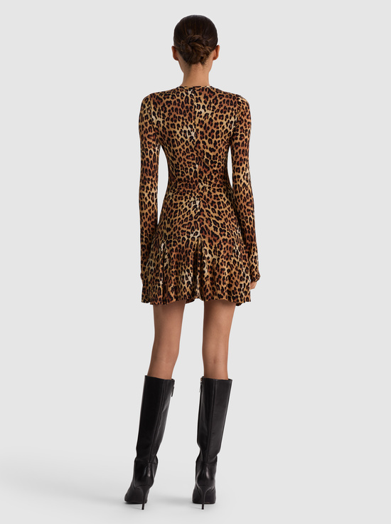 SPOTTED LEOPARD-WENDY MINI DRESS