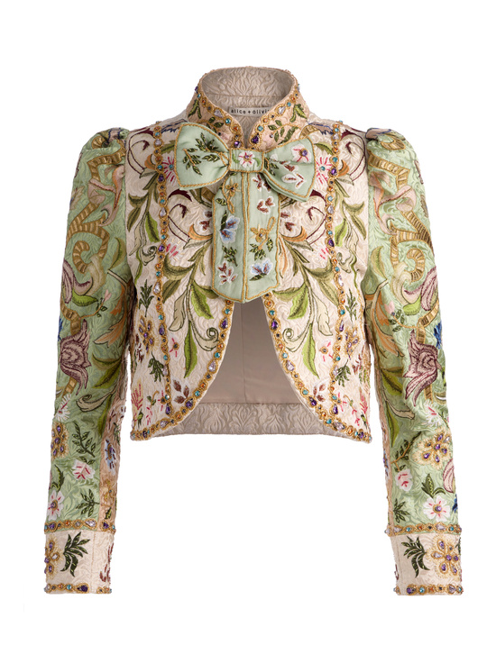 CHAMPAGNE/MULTI-ILARIA EMBROIDERED JACKET