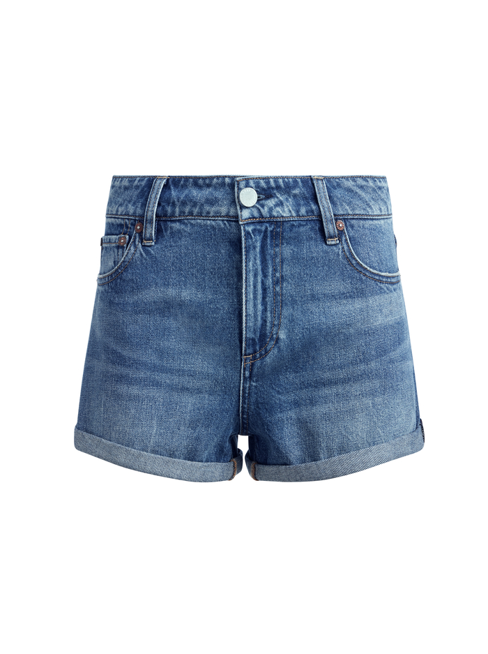 MAGGIE MID RISE VINTAGE SHORTS - BROOKLYN BLUE image 5 - Alice And Olivia